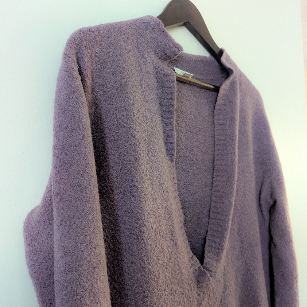 J. Jill Purple Deep V-neck Sweater - Picture 3 of 4